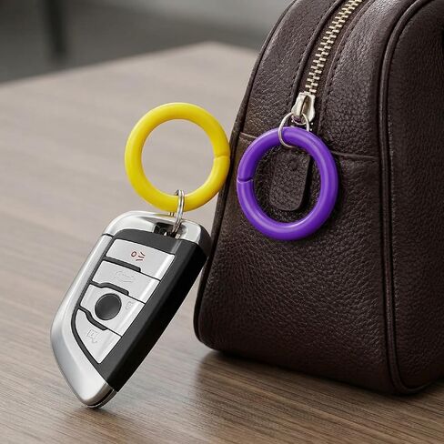 100 قطعة من حلقات أوراق الشجر الفضفاضة، 1.1 بوصة معرف 0.79 بوصة حلقات كتب بلاستيكية لبطاقات الفلاش، بطاقات مؤشر سلسلة مفاتيح مفتوحة ملونة، مشابك دائرية للمنزل والمكتب DIY-10 ألوان in Kuwait