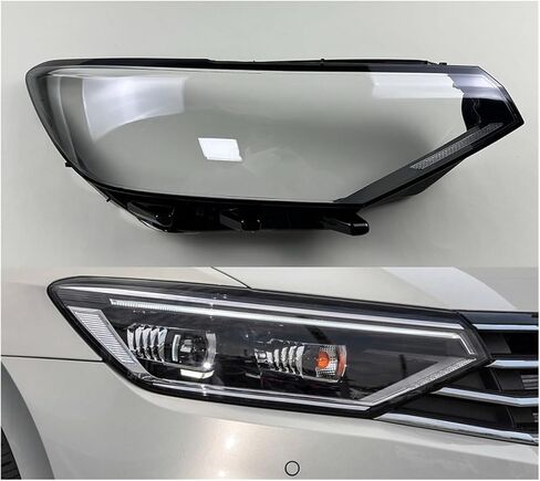 متوافق مع VW Magotan Passat B8.5 2020 2021 2022 سيارة الجبهة عدسة المصباح الأمامي غطاء السيارات حالة كشافات الزجاج عاكس الضوء (منخفض اليمين) in Saudi Arabia