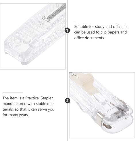 Reusable No-Staple Document Binding Tool with Push Clip, Small Desktop Stapler with Staples, Office Accessory for Paper Fastening and Document Organization in Saudi Arabia