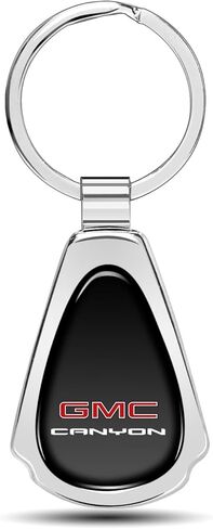 iPick Image for GMC Canyon Black Dome Metal Teardrop Key Chain in Saudi Arabia