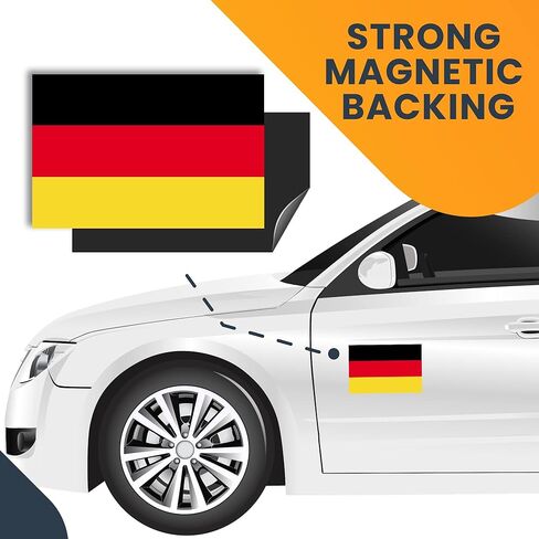 ملصق مغناطيسي للسيارة بعلم ألمانيا Magnet Me Up German، مقاس 4 × 6 بوصة، مغناطيس سيارات عالي التحمل للسيارة والشاحنات وسيارات الدفع الرباعي in Saudi Arabia