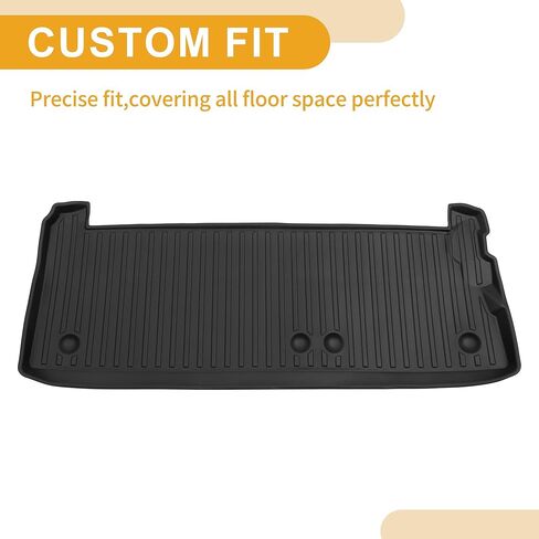 Cargo Liner Rear Trunk Mat Rear Trunk Cargo Luggage Boot Tray Mat for Toyota Sienna 7 Seat 2021-2024 TPE Black Anti-Slip Stripe Pattern in Saudi Arabia