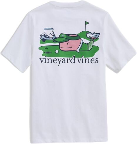 تي شيرت Vineyard Vines للأولاد الصغار ذو أكمام قصيرة للجيب على شكل حوت الجولف in Saudi Arabia