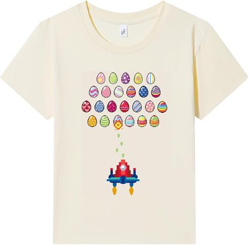 Kids Easter T-Shirt Toddler Spring Short Sleeve Shirt Holiday Party Cotton Tee for Boys & Girls in Kuwait