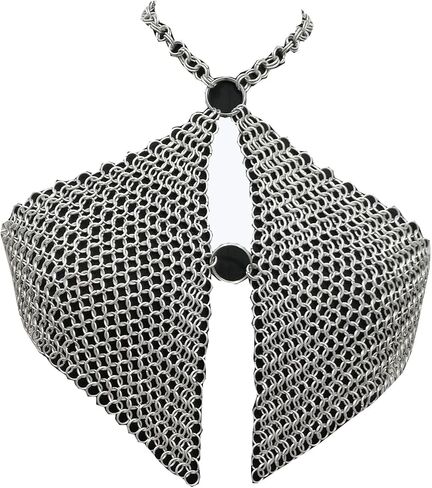 حمالة صدر نسائية من الألومنيوم بعقب Chainmail قابلة للتعديل، مقاس 10 مم، فضي in Saudi Arabia