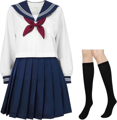 Women's Costumes Kawaii Japanese Sailor Suit - School Girl JK Uniform for Cosplay in Kuwait