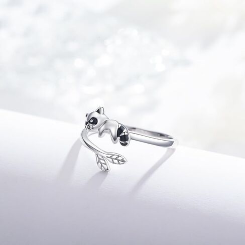 Raccoon Hoop Earrings and Raccoon Ring Jewelry Gifts for Women in Saudi Arabia