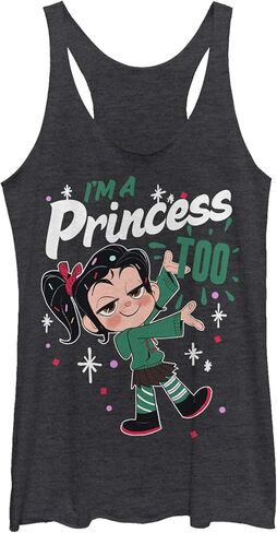 Fifth Sun Women's Disney Ralph Breaks The Internet Princess Too Women's Racerback Tank Top in Saudi Arabia