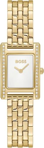 BOSS Women's Lucy Precious Watch, Black Leather Strap 3B Modern, Stylish Timepiece - Gift for Her 18.5mm in Saudi Arabia
