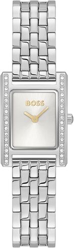 BOSS Women's Lucy Precious Watch, Black Leather Strap 3B Modern, Stylish Timepiece - Gift for Her 18.5mm in Saudi Arabia