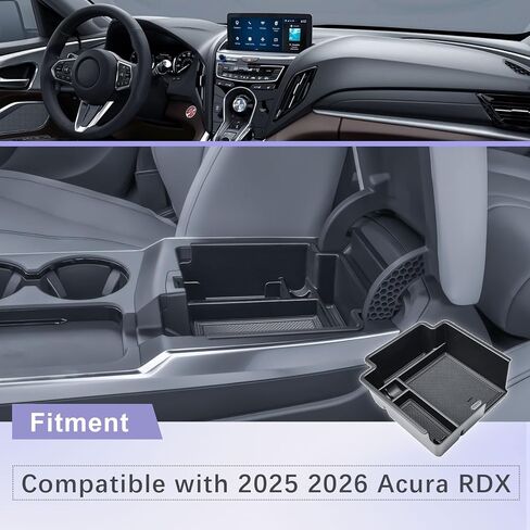 صينية تنظيم وحدة التحكم المركزية من RUNROAD متوافقة مع ملحقات Acura RDX لعام 2025 2026، وإدراج صندوق تخزين مسند الذراع لعلبة وحدة التحكم الوسطى Acura RDX والملحقات الداخلية وحامل العملات المعدنية in Saudi Arabia