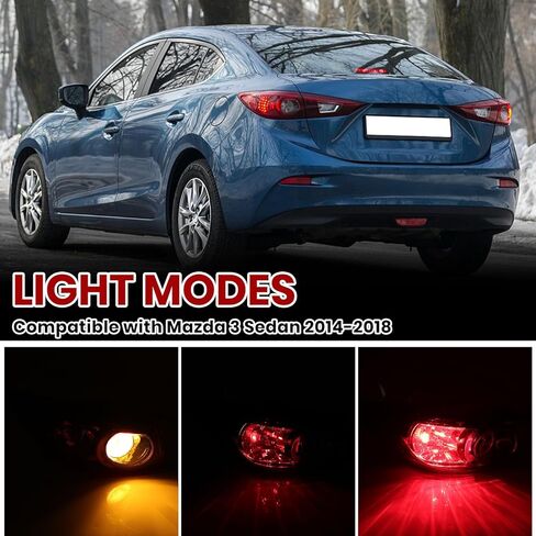 ضوء خلفي متوافق مع 2014 2015 2016 2017 2018 Mazda 3 Sedan الضوء الخلفي الهالوجين الخارجي (جانب السائق الأيسر) in Kuwait