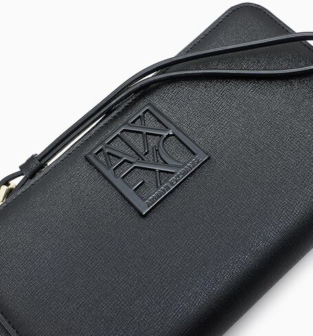 Armani Exchange womens Logo Zip Around Wallet Wristlet in Saudi Arabia