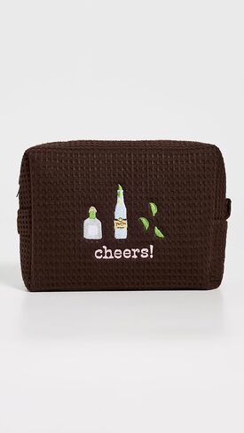 Women's Beverage Waffle Pouch, Brown, One Size in Saudi Arabia