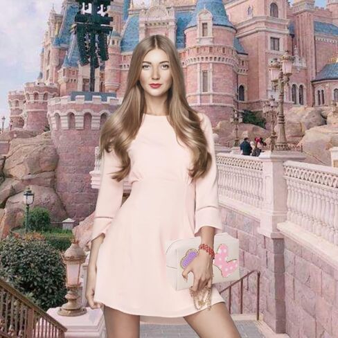 حقيبة مكياج صغيرة من Dripykiaa Preppy Patch مصنوعة من الجلد الكرتوني مع هدية بسحاب مزدوج للنساء والفتيات المراهقات من أجل أساسيات عالم ديزني in Kuwait