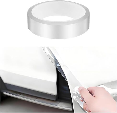Car Door Edge Guard, 0.8 in x 16Ft Clear Anti-Collision Vehicle Door Sill Protector, Waterproof Automotive Adhesive Strip Edge Protection Film Accessories, Universal for Most Vehicles in Saudi Arabia