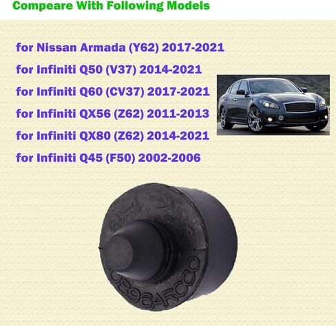 2 قطعة سدادة مصد مطاطي للباب لإنفينيتي Q45 Q50 Q60 QX56 QX80 80896-AR000 لنيسان أرمادا 2017-2021 يستبدل 80896-AR000 in Saudi Arabia