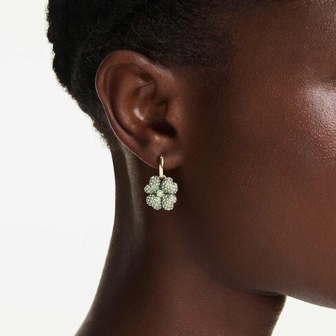 Swarovski Idyllia drop earrings, Set (3), Ladybug, Clover, Strawberry, Multicolored, Gold-tone plated in Saudi Arabia