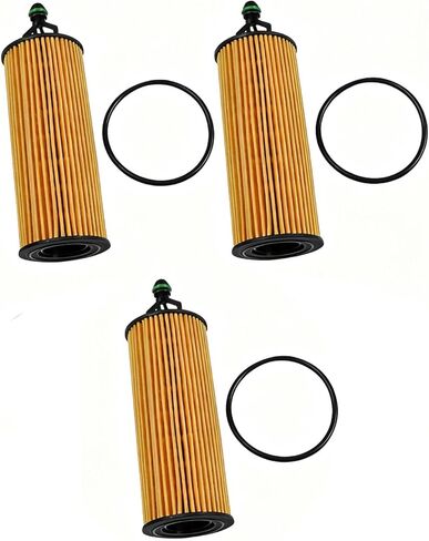 3 PCS Engine Oil Filter 68191349AA for Jeep Wrangler Grand Cherokee JK for Chrysler 200 300 Durango Grand Journey for Ram 1500 2500 3500 68191349AB 68191349AC in Saudi Arabia