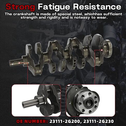 G4KJ 2.4 Engine Rebuild Overhaul Kit With Crankshaft & Piston & Connecting Rods Fit For Hyundai Tucson Sonata Santa Fe Kia Sorento Optima Sportage 2.4L 2011-2020 Replace# 23111-2G200 23510-2G500 in Kuwait