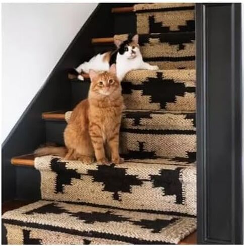 Manvi Exports Natural Jute Runner Rugs, Bohemian Runner Hemp Rug Decor,Jute Runner Rugs for Stair, Kitchen, Runner Rugs for Hallway (Design 1-2x18 Ft) in Saudi Arabia