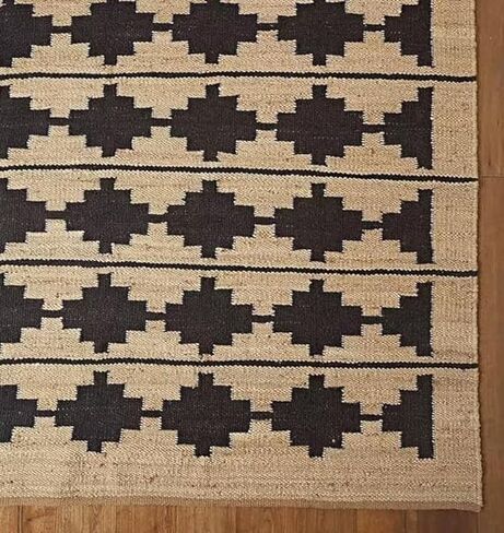 Manvi Exports Natural Jute Runner Rugs, Bohemian Runner Hemp Rug Decor,Jute Runner Rugs for Stair, Kitchen, Runner Rugs for Hallway (Design 1-2x18 Ft) in Saudi Arabia