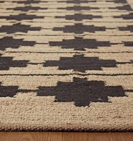 Manvi Exports Natural Jute Runner Rugs, Bohemian Runner Hemp Rug Decor,Jute Runner Rugs for Stair, Kitchen, Runner Rugs for Hallway (Design 1-2x18 Ft) in Saudi Arabia