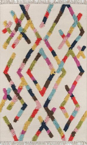 سجادة Novogratz من Momeni Rugs Indio مصنوعة يدويًا من الصوف بنسبة 100%، سجادة منطقة معاصرة، مقاس 2'3 بوصة × 7'10 بوصة، متعددة (INDIOIND-3MTI237A) in Kuwait