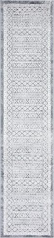 SAFAVIEH Toscana Collection Runner Rug - 2' x 9', Grey & Ivory, Rustic Oriental Design, Non-Shedding & Easy Care, Ideal for High Traffic Areas in Living Room, Bedroom (TOS658F) in Saudi Arabia
