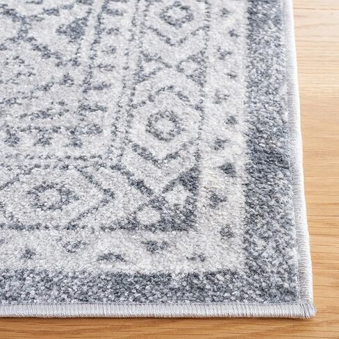 SAFAVIEH Toscana Collection Runner Rug - 2' x 9', Grey & Ivory, Rustic Oriental Design, Non-Shedding & Easy Care, Ideal for High Traffic Areas in Living Room, Bedroom (TOS658F) in Saudi Arabia