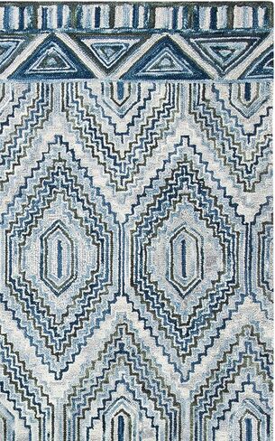 SAFAVIEH Aspen Collection Area Rug - 5' x 8', Grey & Blue, Handmade Boho Wool, Ideal for High Traffic Areas in Living Room, Bedroom (APN823F) in Saudi Arabia