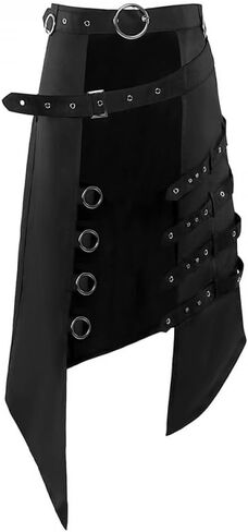 Mens Womens Steampunk Gothic Apron Adjustable Medieval Personality Half Skirt for Performance Party in Kuwait