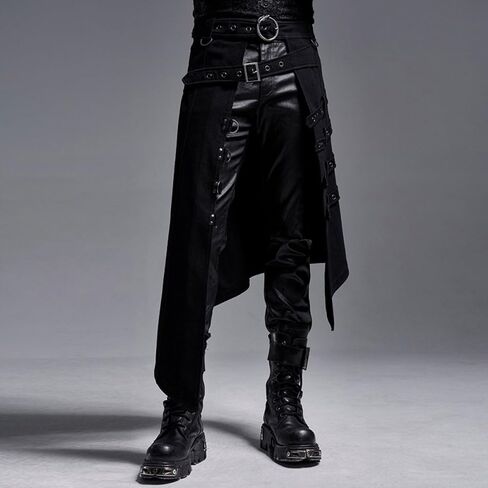 Mens Womens Steampunk Gothic Apron Adjustable Medieval Personality Half Skirt for Performance Party in Saudi Arabia