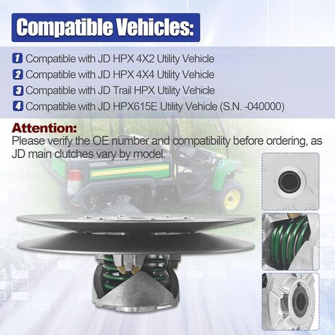 AM138485 AM138486 Primary & Secondary Drive Clutch with Belt Kit Fits for John Deere Gator HPX 4X2 4X4 Trail HPX HPX615E Utility Vehicles in Saudi Arabia