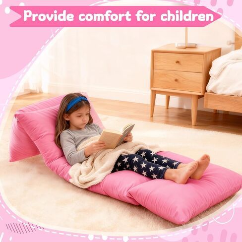 4 Pack Kids Sleepover Pillowcase Lounger Covers DIY for 5 Pillows, Sleepover Party Supplies for Girls Slumber Party, Washable Lounger Bed Cover (Pillow Not Included) in Saudi Arabia