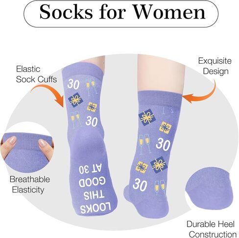 30th Birthday Gifts for Women - Mom Sister Wife Girlfriend Daughter Aunt Birthday Gift Ideas for Her Socks,Stocking Stuffers,Cozy Warm Gift from Son Daughter Brother Husband Boyfriend Mom Dad in Saudi Arabia