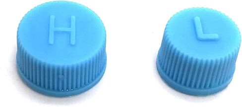 Car A/C Valve Core Caps, Leakproof R134a Air Conditioning System Charging Port Caps Replacement, High and Low Pressure Ac Caps Auto A/C Valve Core Caps Seal Kit for Most Cars (2PCS) in Saudi Arabia