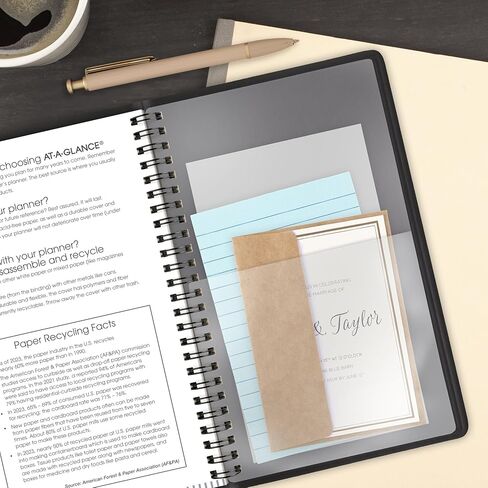 AT-A-GLANCE Planner 2026-2027 Weekly Academic 14-Month July-August Hourly Appointment Book, 5" x 8", Black (7010105) in Saudi Arabia