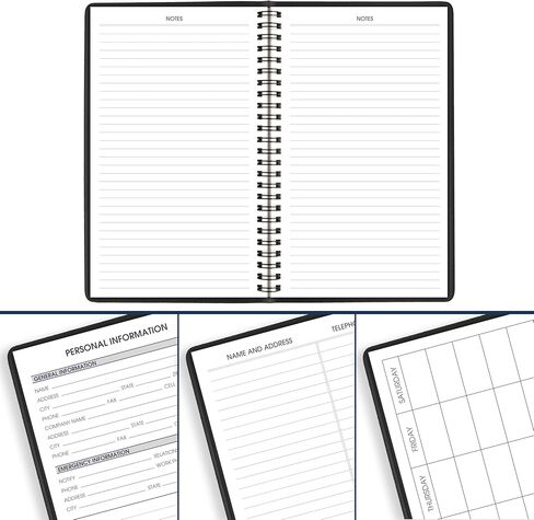 AT-A-GLANCE Planner 2026-2027 Weekly Academic 14-Month July-August Hourly Appointment Book, 5" x 8", Black (7010105) in Saudi Arabia