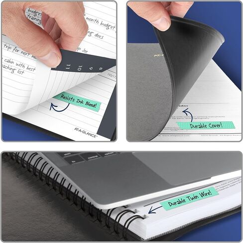 AT-A-GLANCE Planner 2026-2027 Weekly Academic 14-Month July-August Hourly Appointment Book, 5" x 8", Black (7010105) in Saudi Arabia