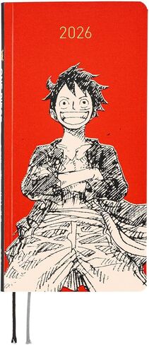 Hobonichi Techo 2026 Spring Weeks – ONE PIECE magazine: Straw Hat Luffy (Red) (Japanese, Tall & Slim, April Start) in Saudi Arabia