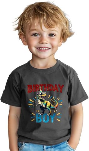 عيد ميلاد الصبي قميص طفل 2nd 3rd 4th 5th 6th 7th 8th ديناصور القرش الجرافيك تي شيرت البلوز هدية عيد ميلاد المحملة in Kuwait