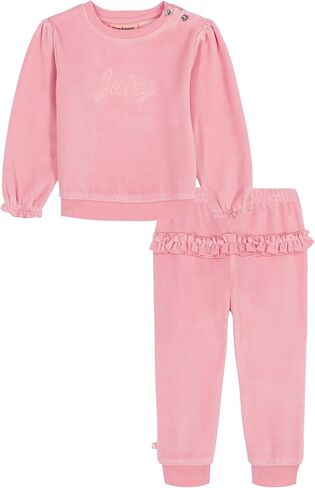 Juicy Couture baby-girls 2pc Velour Pant Set in Saudi Arabia