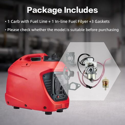 Carburetor Fit for Predator Inverter Generator Surge 1400W Fit for 71342 59186 57063 Carb Maintenance Kit with Fuel Line Fuel Filter & 3 Gaskets in Kuwait
