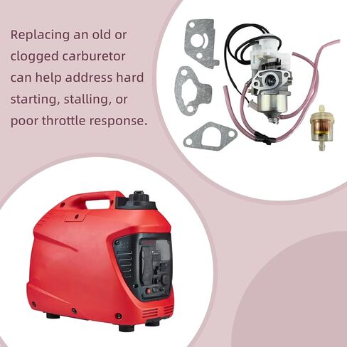 Carburetor Fit for Predator Inverter Generator Surge 1400W Fit for 71342 59186 57063 Carb Maintenance Kit with Fuel Line Fuel Filter & 3 Gaskets in Kuwait