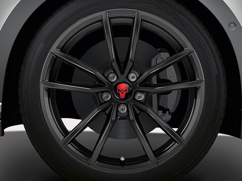 4 x 45 mm 3D Gel Silicone Stickers for Hubcaps Wheel Hub Cap Cover Sticker Decals Skull Black Red A 3045 in Saudi Arabia