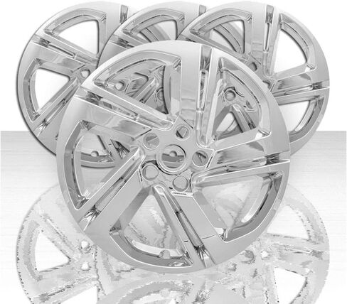 مجموعة 4 قطع من أغطية العجلات ذات 5 قضبان مقاس 18 بوصة لسيارة GMC Terrain SLE/SLT 2018-2020 - أسود لامع in Kuwait