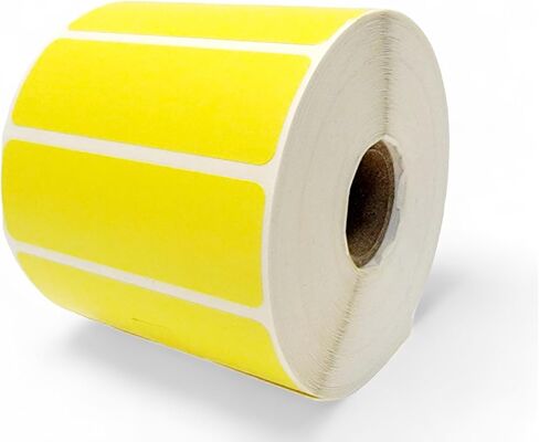 ملصقات والمزيد باللون الأصفر مقاس 3 × 1 بوصة (3 × 1 بوصة) ملصقات حرارية مباشرة متعددة الأغراض | 1 بوصة | لاصق دائم | لا حاجة إلى شريط | متوافق مع طابعات Zebra Eltron | 1 لفة 1300 ملصق in Kuwait