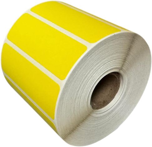 ملصقات والمزيد باللون الأصفر مقاس 3 × 1 بوصة (3 × 1 بوصة) ملصقات حرارية مباشرة متعددة الأغراض | 1 بوصة | لاصق دائم | لا حاجة إلى شريط | متوافق مع طابعات Zebra Eltron | 1 لفة 1300 ملصق in Kuwait