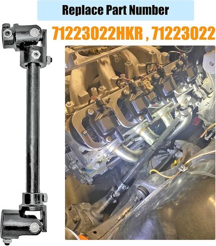 عمود توجيه أسود 71223022HKR، رأس تبديل LS فولاذي متوافق مع GM Chevy S10 GMC Sonoma 1982-1993، متوافق مع GM G-Body 1982-1988، متوافق مع GM F-Body 1982-1992 in Kuwait